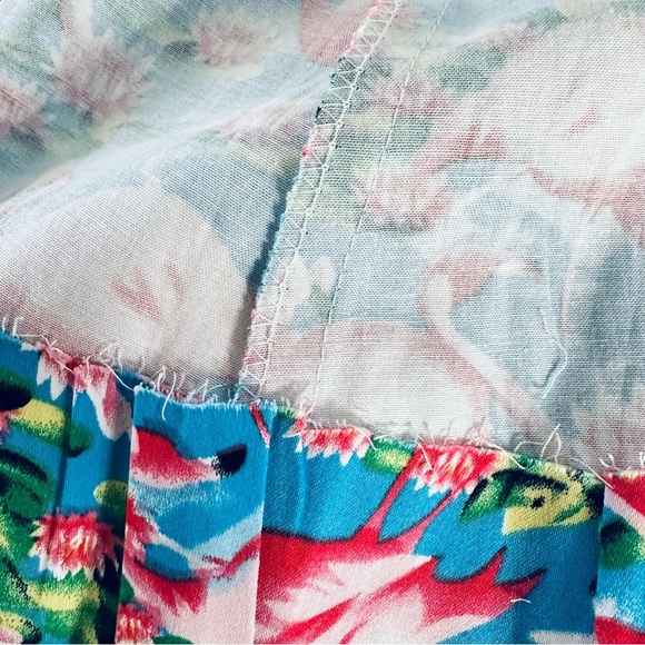 Hearts and Roses Flare Dress 1950' Rockabilly Vintage Style Flare Floral Size 10 - Picture 8 of 14